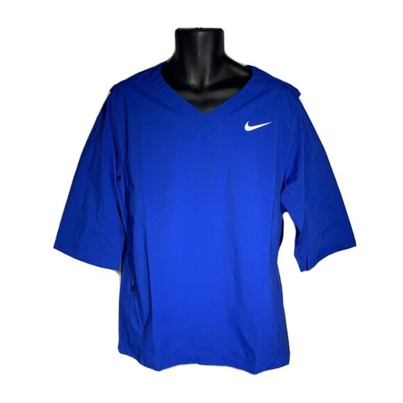 NWT Nike 3/4 Sleeve Baseball Batting Cage Jacket Blue Size S - Picture 1 of 6